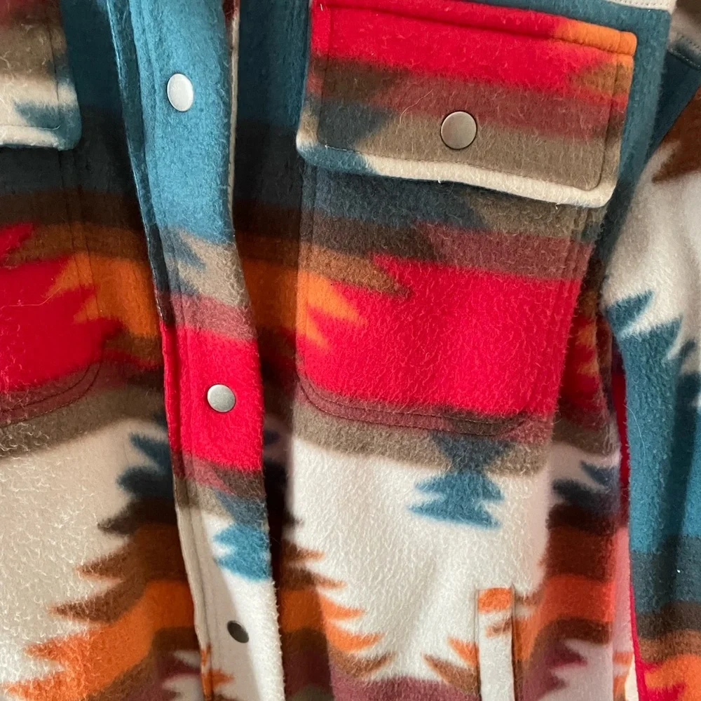 Colorful Patterned Button-Up Jacket - Picture 3 of 3